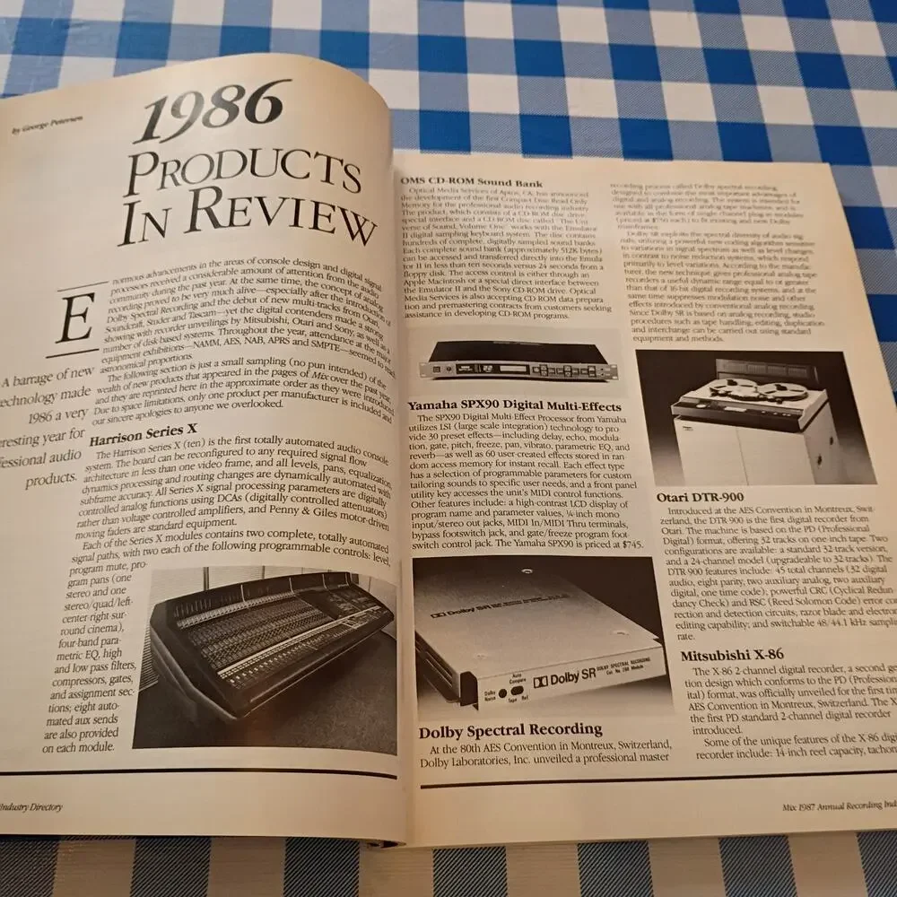 The 1987 Mix Annual Directory Of Recording Industry Facilities And Services